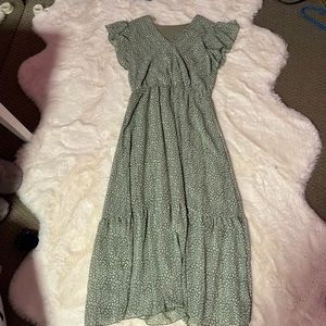 long green dress